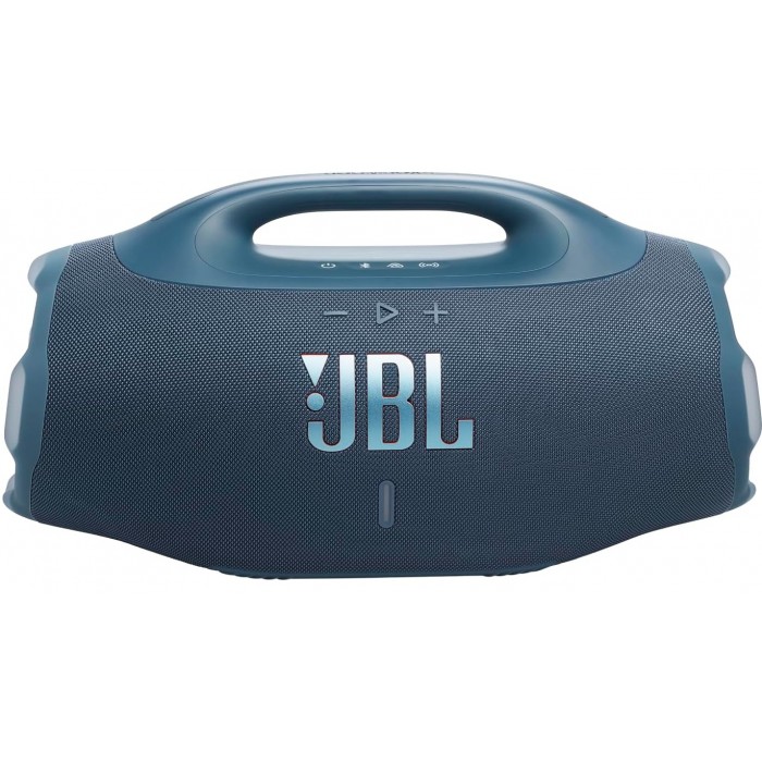 Promoção Caixa de Som JBL Boombox 4, Bluetooth, Som JBL Pro, AI Sound Boost, Graves Personalizáveis, Bateria de até 34h, IP68, Áudio Lossless – Azul